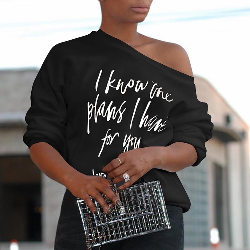 

Lovely Chic Letter Print Black T-shirt