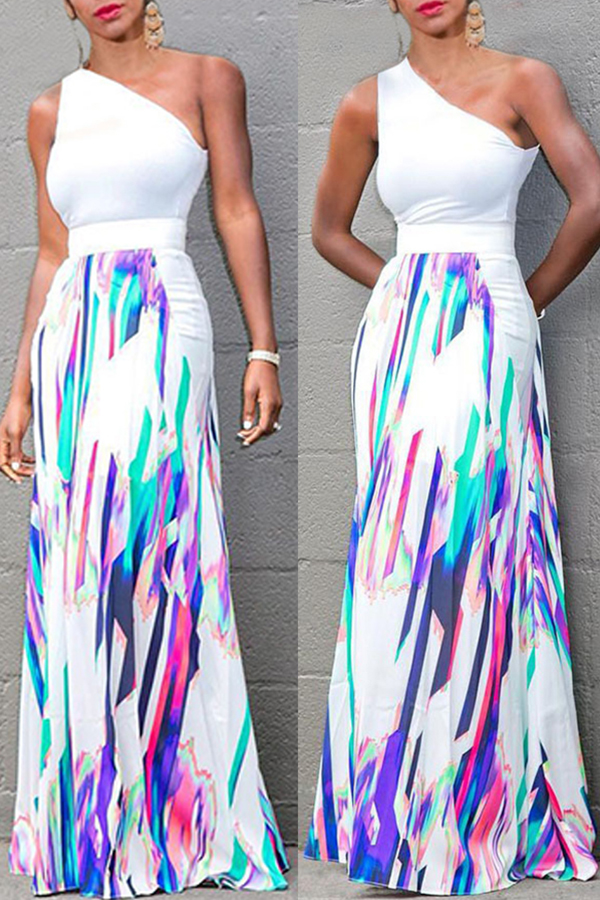 Lovely Casual Print Multicolor Maxi Skirt