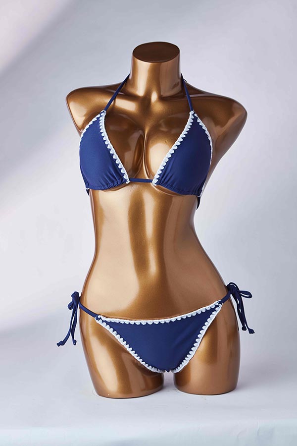 navy blue 2 piece swimsuit