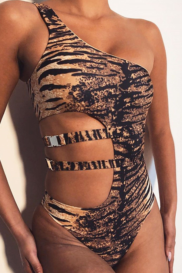 

Lovely Tiger Stripes One-piece Swimsuit