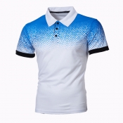 Lovely Casual Print White Polo Shirt