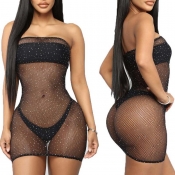 Lovely Sexy See-through Black Teddies