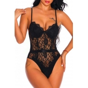 Lovely Chic Lace Black Teddies