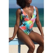 Lovely Hollow-out Multicolor One-piece Swimwear