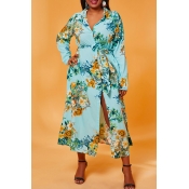 Lovely Casual Print Lace-up Green Mid Calf Plus Si