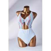 Lovely Hollow-out White One-piece Swimsuit