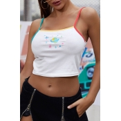 Lovely Street Crop Top White Camisole