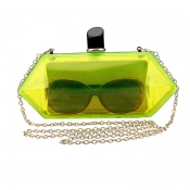 Lovely Casual See-through Yellow Crossbody Bag