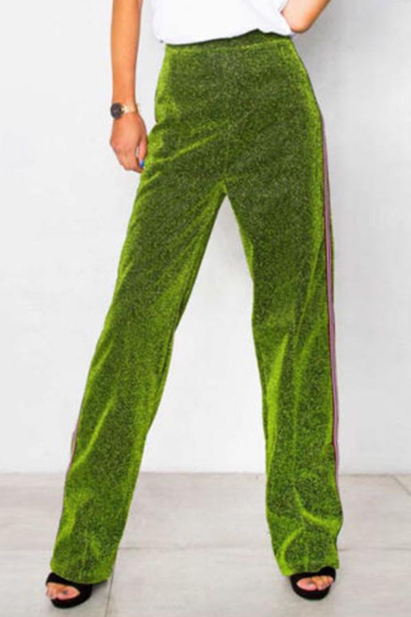 

Lovely Casual Loose Green Pants