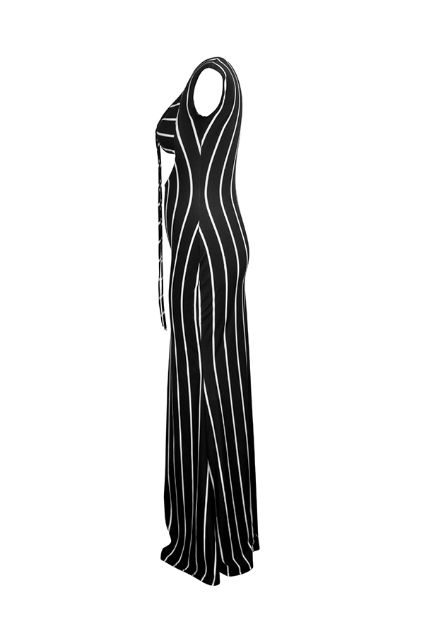 Lovely Casual Striped Black Maxi OL Dress от Lovelywholesale WW