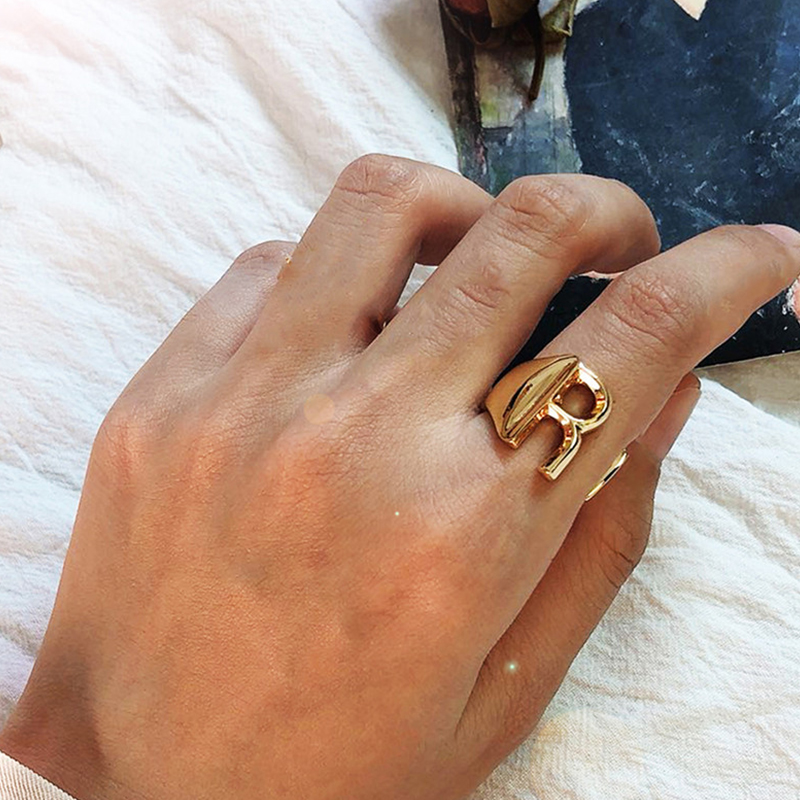 

Lovely Chic Letter Gold Ring