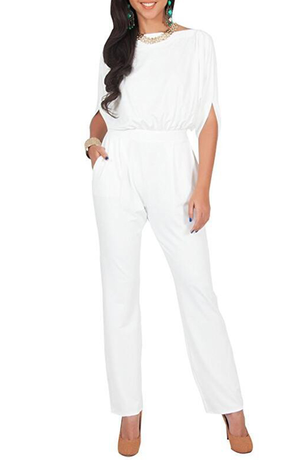 Lovely Street Loose White One-piece Jumpsuit