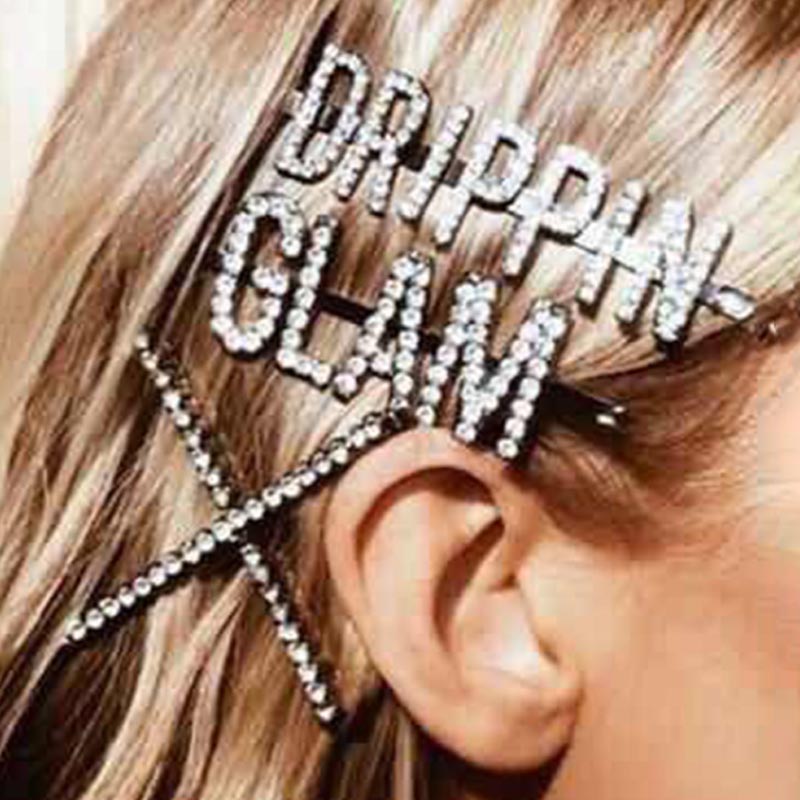 

Lovely Chic Letter Printed White Hairpin