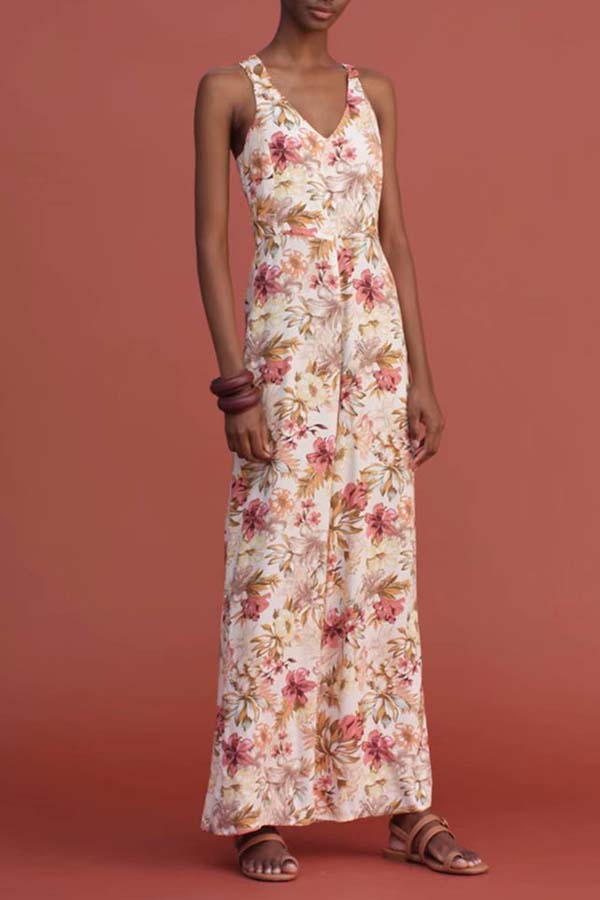 

Lovely Chic Print Loose Multicolor One-piece Jumpsuit, Multi