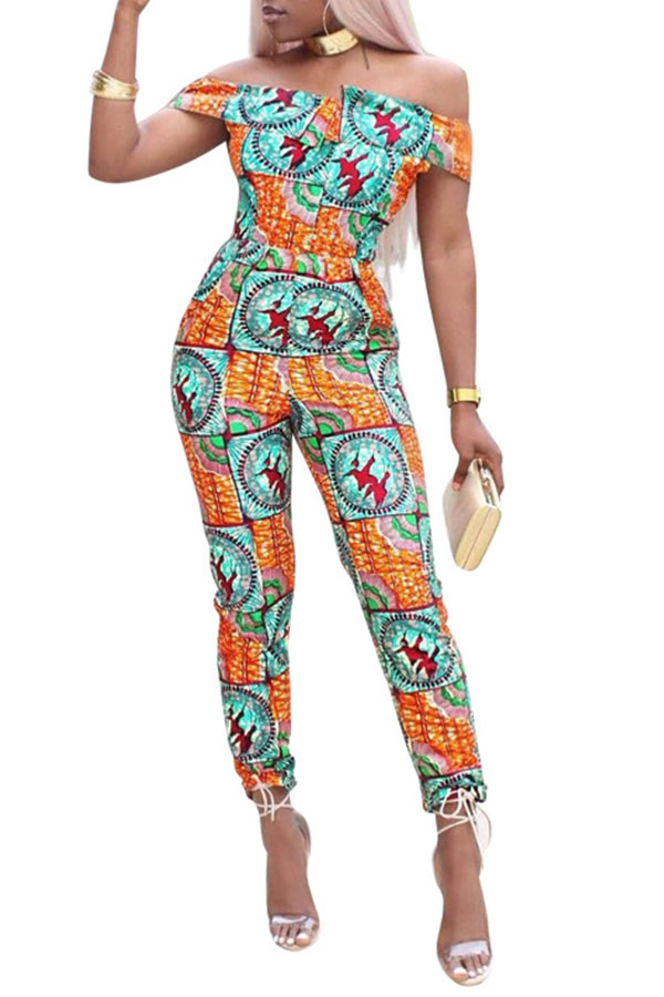 

Lovely Chic Print Multicolor One-piece Jumpsuit, Multi