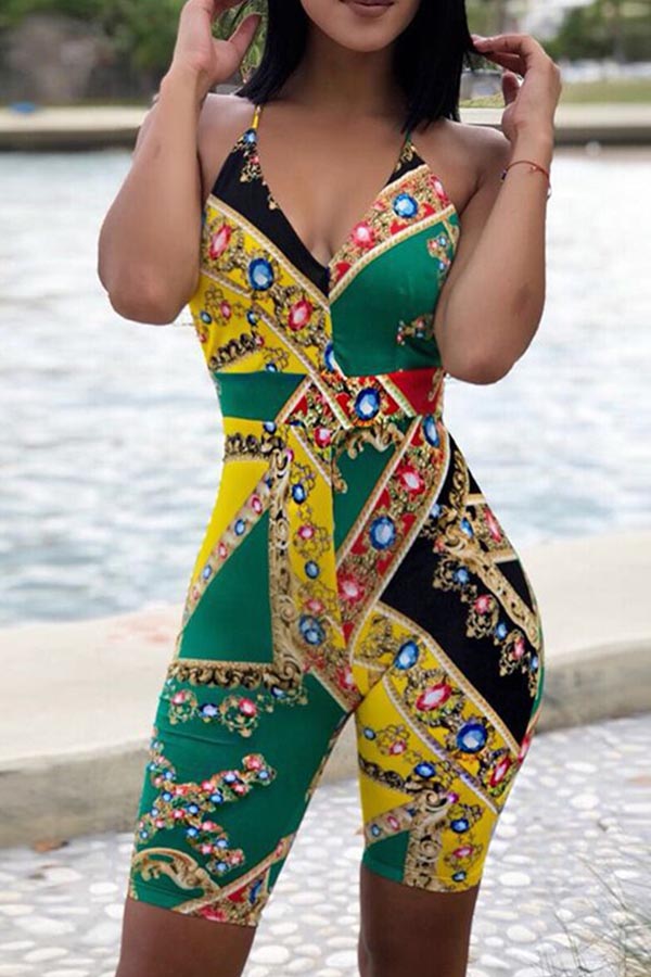 

Lovely Trendy Print Multicolor One-piece Romper, Multi