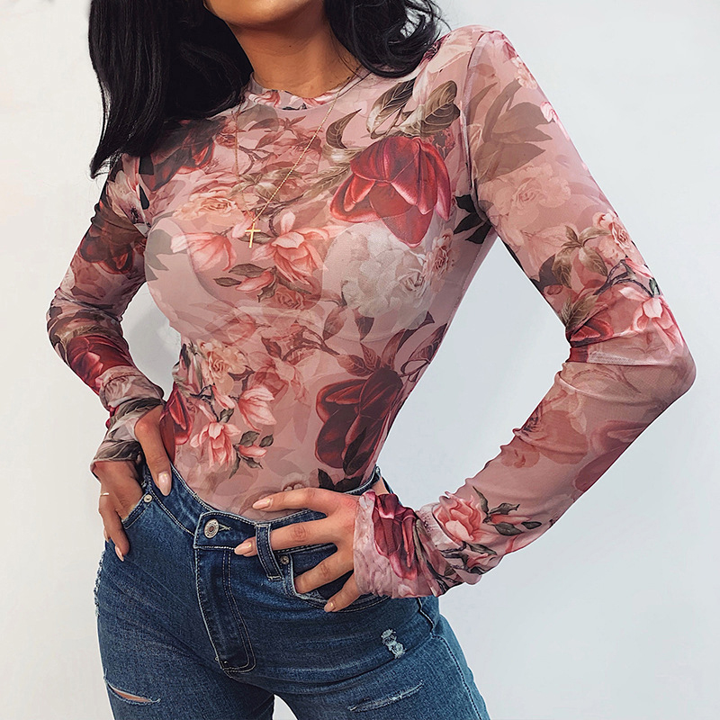 

Lovely Trendy Print Red Bodysuit