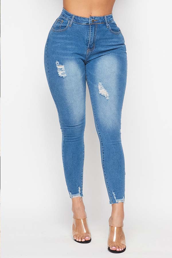 

Lovely Casual Skinny Blue Jeans