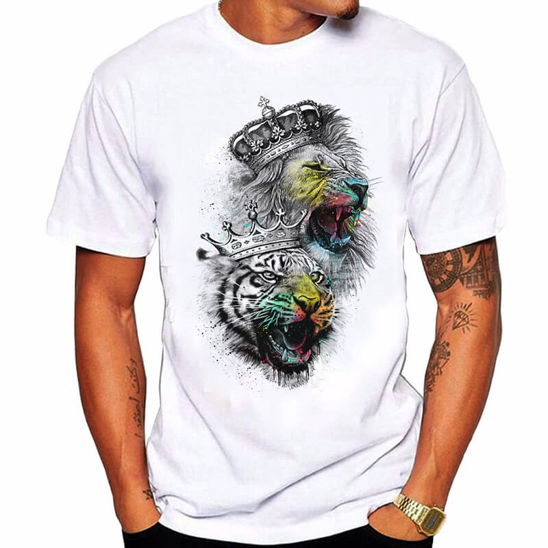 

Men Lovely Casual Print Multicolor T-shirt, Multi