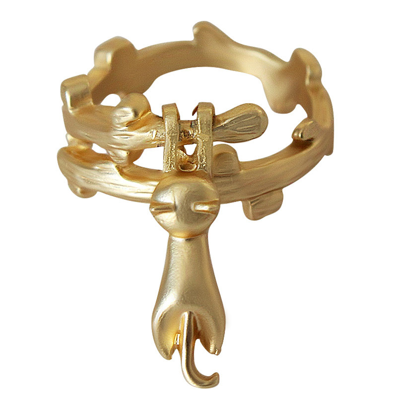 

Lovely Trendy Hollow-out Gold Ring