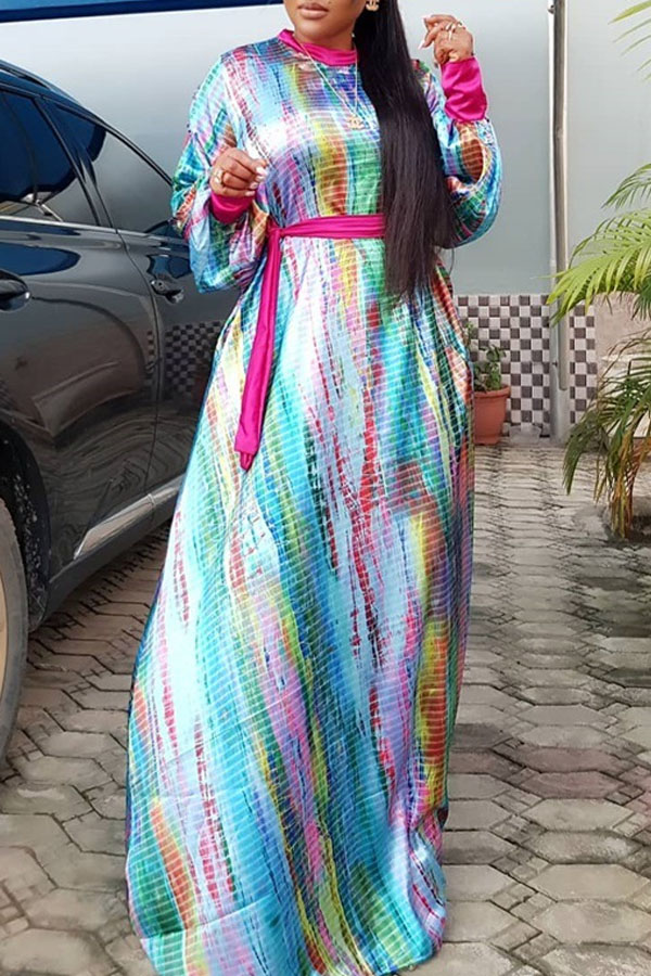 Lovely Trendy Print Multicoloe Maxi Dress от Lovelywholesale WW