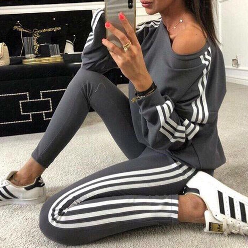 

Lovely Sportswear Patchwork Dark Grey Loungewear