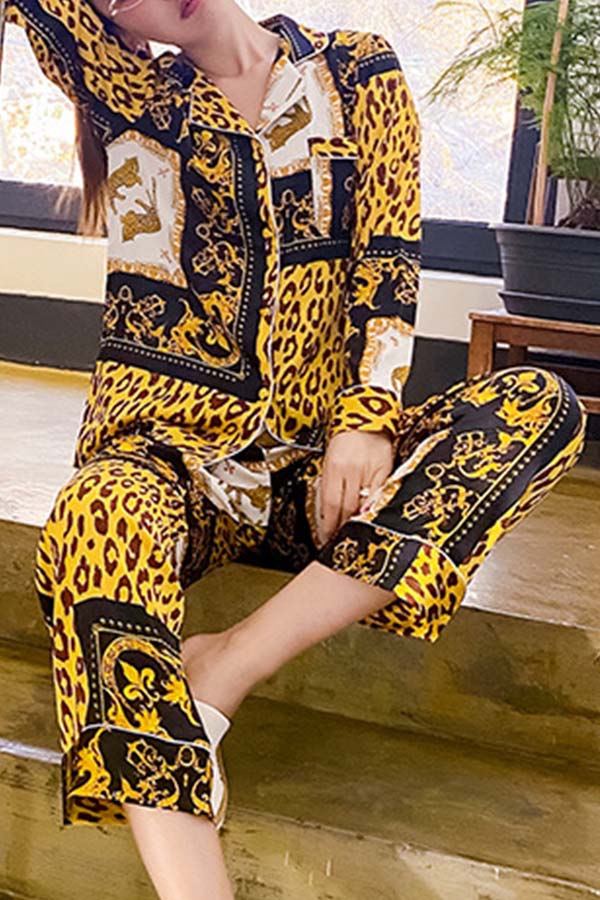 

Lovely Casual Leopard Print Sleepwear