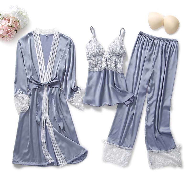 

Lovely Leisure Lace Hem Baby Blue Sleepwear