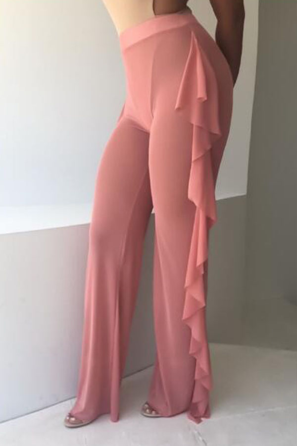 

Lovely Chic See-through Pink Pants