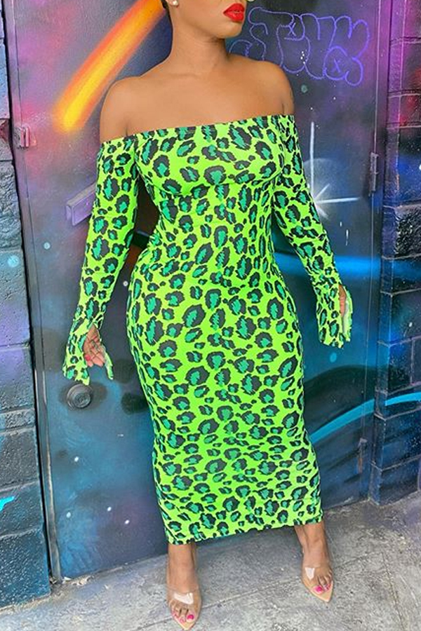 

Lovely Casual Print Green Ankle Length Dress