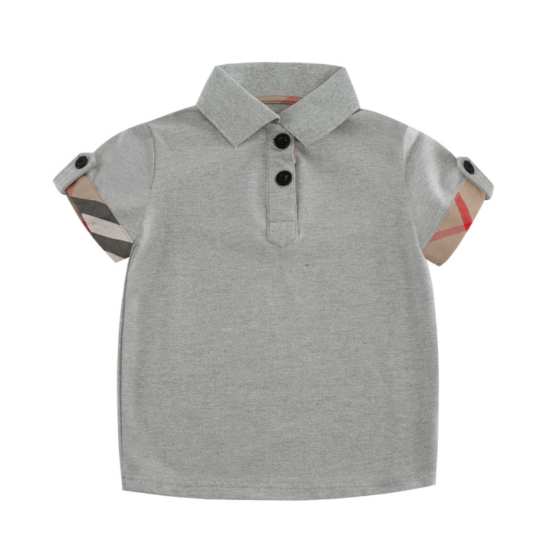 

Lovely Leisure Button Grey Boys T-shirt