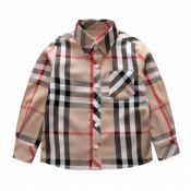 Lovely Casual Plaid Print Apricot Boys Shirt