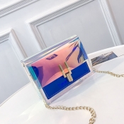 Lovely Trendy Chain Strap Blue Crossbody Bags