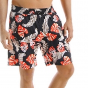 Lovely Trendy Print Black Shorts