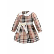 Lovely Chic Bow-Tie Apricot Girl Knee Length Dress