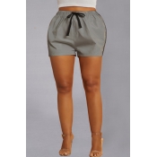 Lovely Sportswear Drawstring Black Shorts