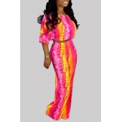 Lovely Leisure Tie-dye Red Two-piece Pants Set