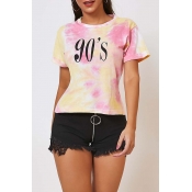 Lovely Casual Tie-dye Multicolor T-shirt