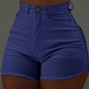 Lovely Leisure Basic Blue Shorts