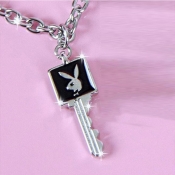 Lovely Trendy key Black Necklace