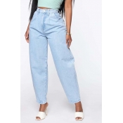 Lovely Leisure Basic Baby Blue Jeans