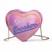 Lovely Sweet Chain Strap Pink Crossbody Bag