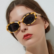Lovely Trendy Print Yellow Sunglasses