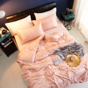Lovely Leisure Basic Light Pink Bedding Set