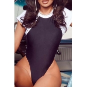 Lovely Backless Black One-piece Swimsuit