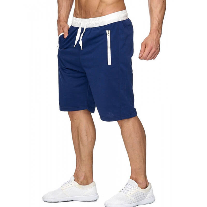 Lovely Men Sportswear Lace-up Blue Shorts