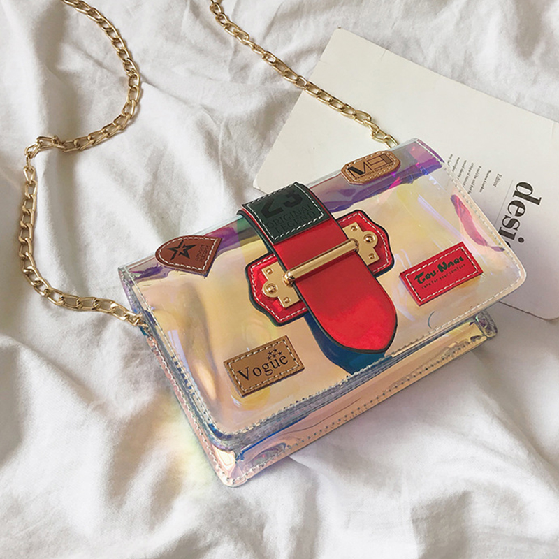 

Lovely Trendy Chain Strap Red Crossbody Bag