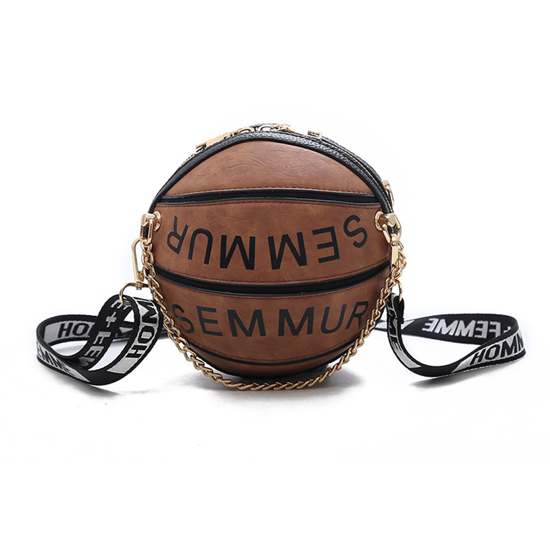 

Lovely Trendy Basketball Brown Crossbody Bag