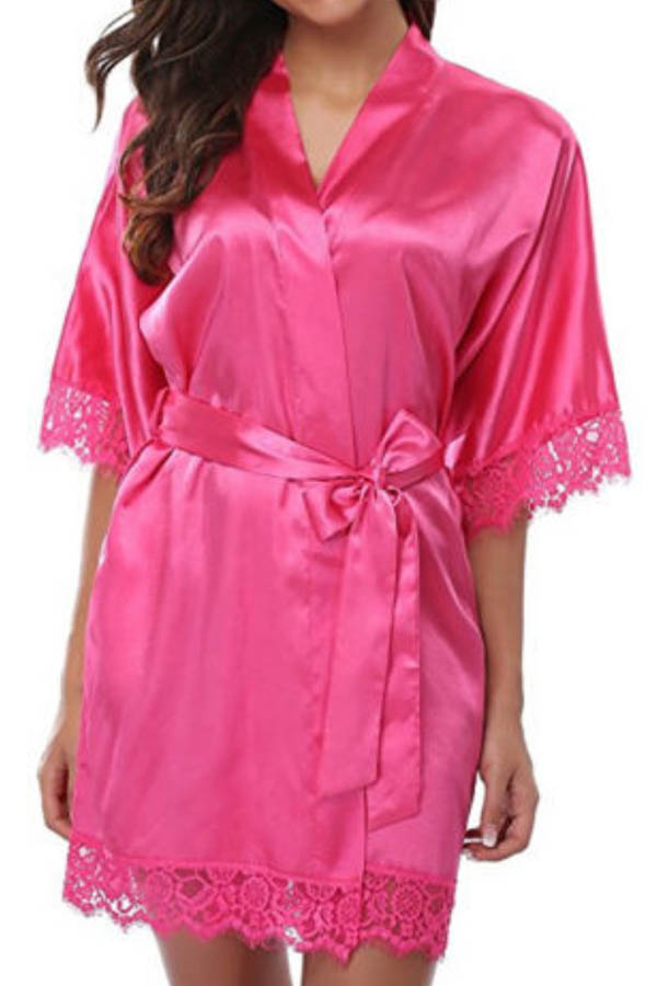 

Lovely Leisure Lace Patchwork Rose Sleepwear