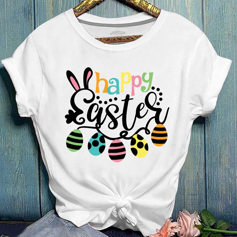 

Lovely Casual O Neck Cartoon Print White Plus Size T-shirt